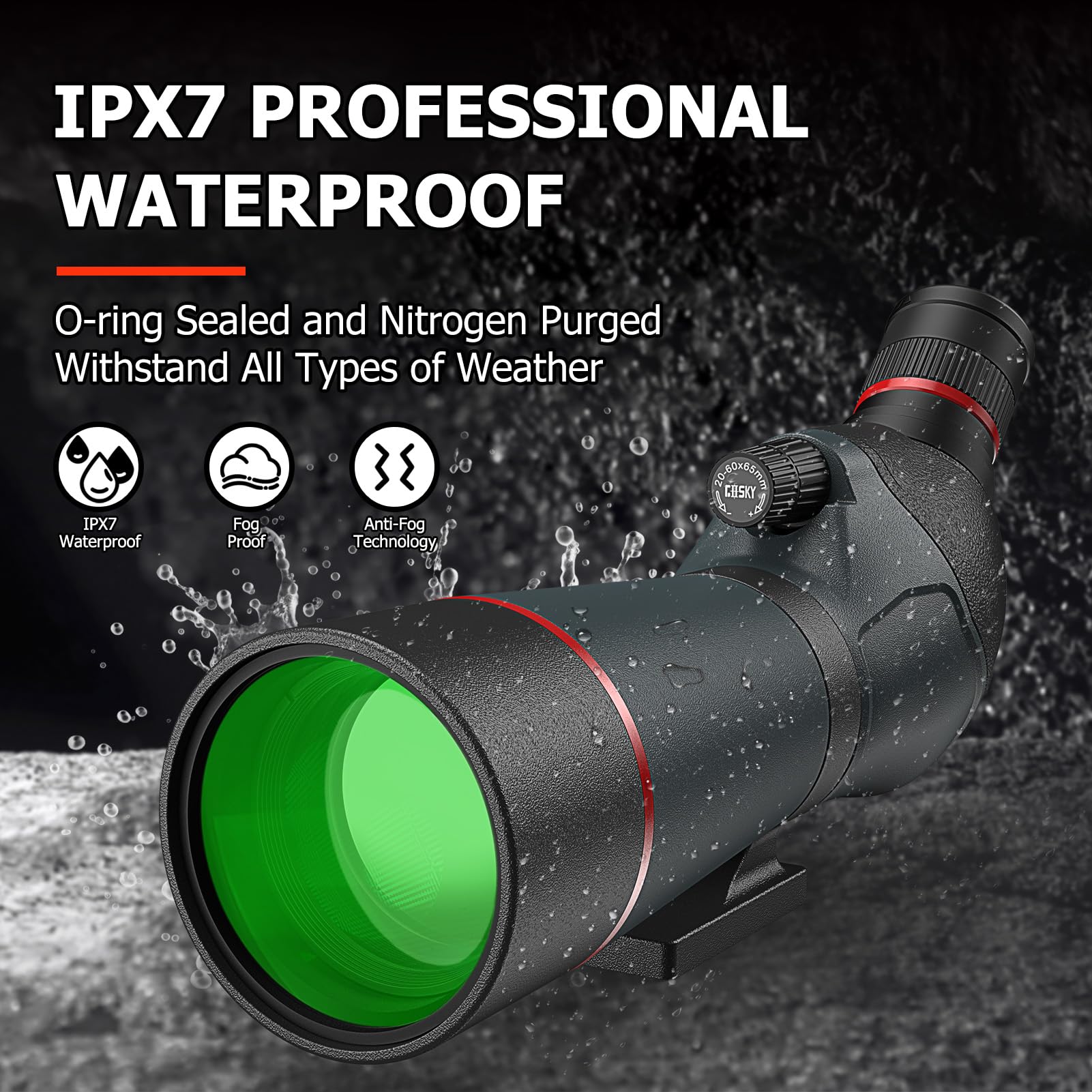 Amazon.com: Gosky 20-60x65 Spotting Scope with Full Size Tripod